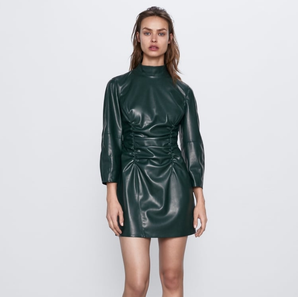 Zara faux leather dress